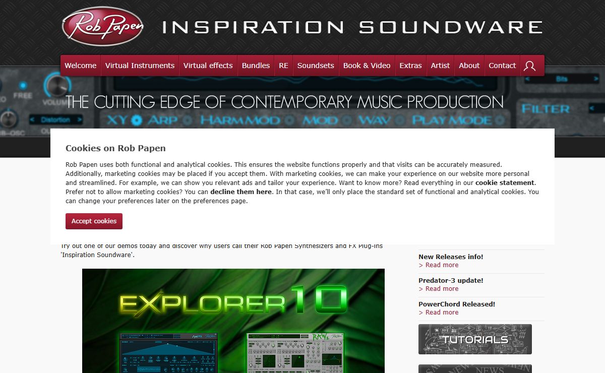 Rob Papen virtual synthesizers, instruments and effect plug-ins.