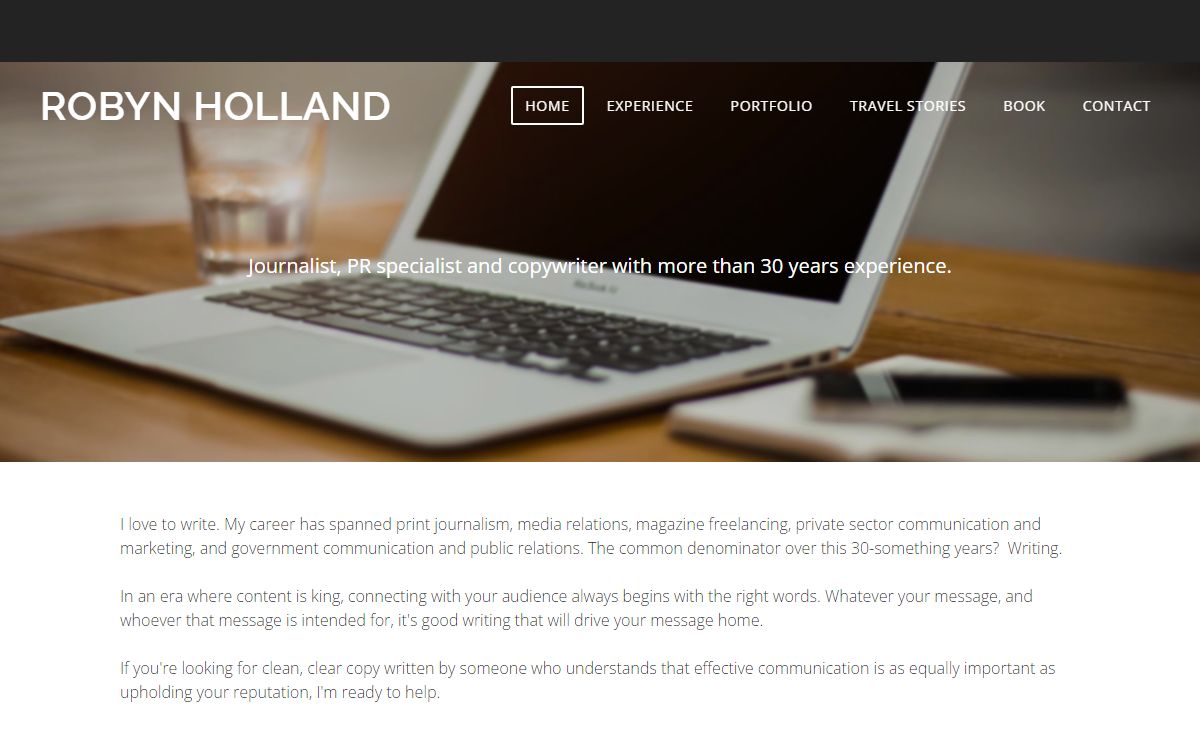 ROBYN HOLLAND - Robyn Holland: Journalist, PR specialist and copywriter