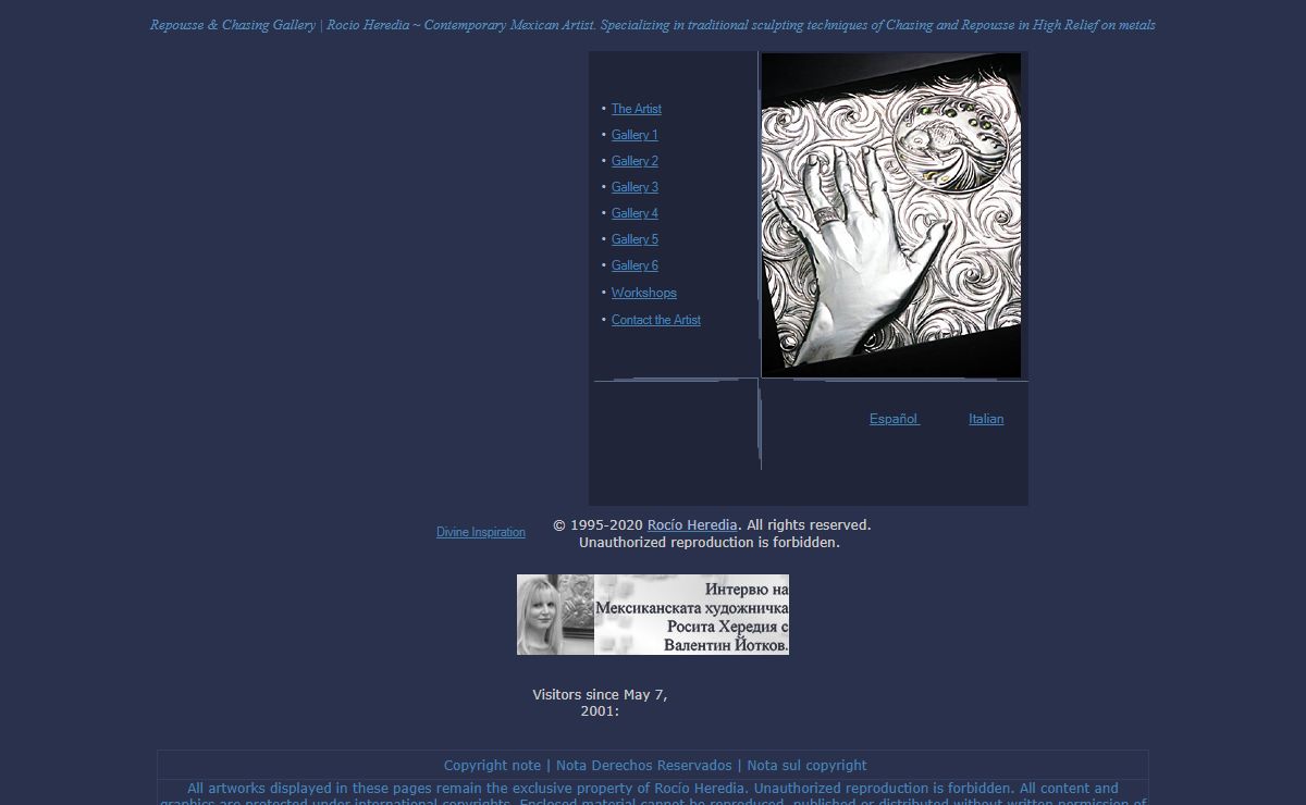 Rocio Heredia, Designer Metalsmith. Chasing and Repousse in High Relief on Metals | Contemporary Mexican Artist