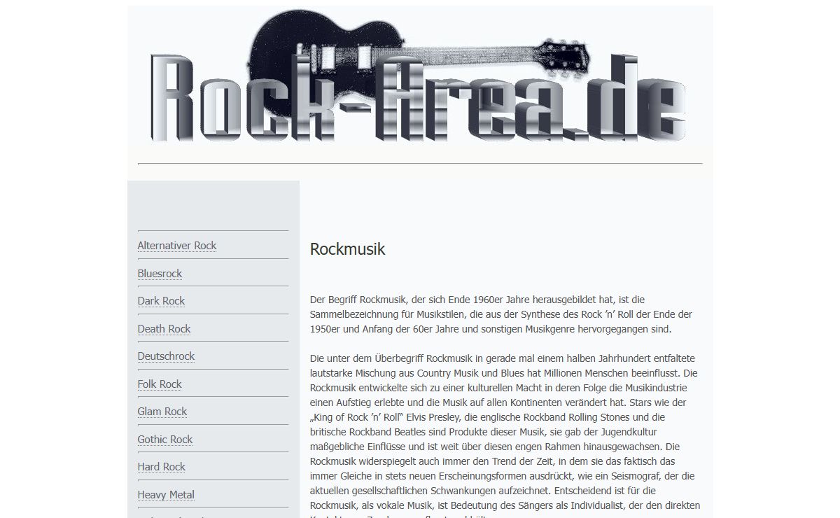 Rockmusik - Rock - Rockmusiker und Rockbands. Stars der Rockmusik.