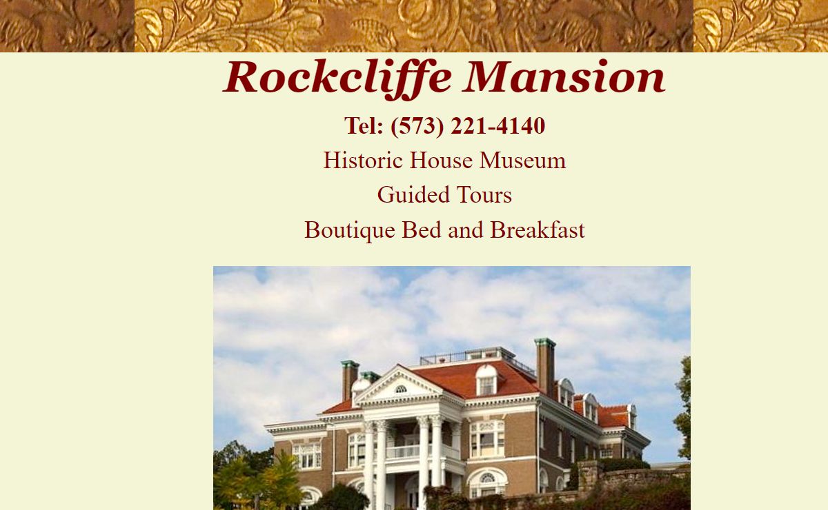 Rockcliffe Mansion: Rated number one Bed and Breakfast and House Museum in Hannibal, MO.