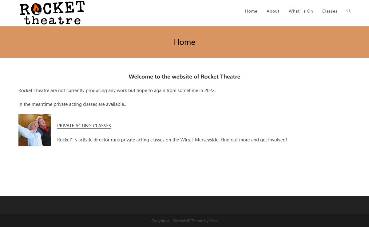Rocket Theate - touring company producing shows since 1995