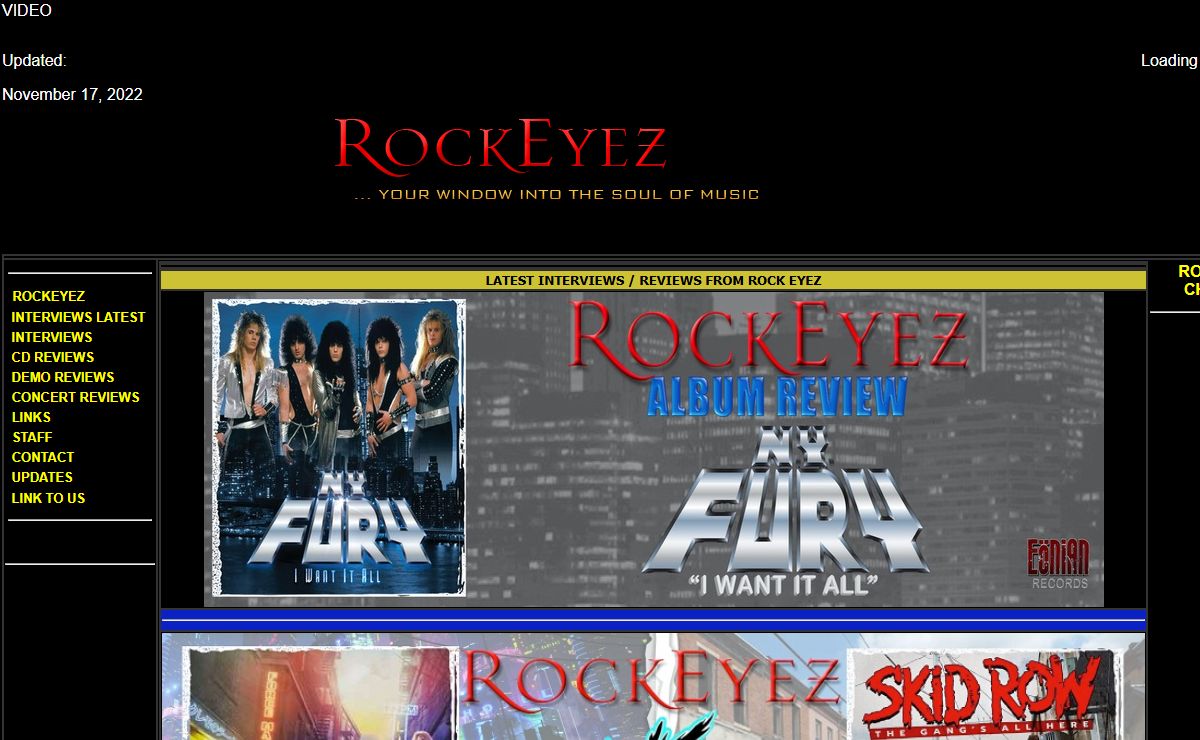 Rock Eyez Webzine - Interviews, Reviews, and a whole lot more!