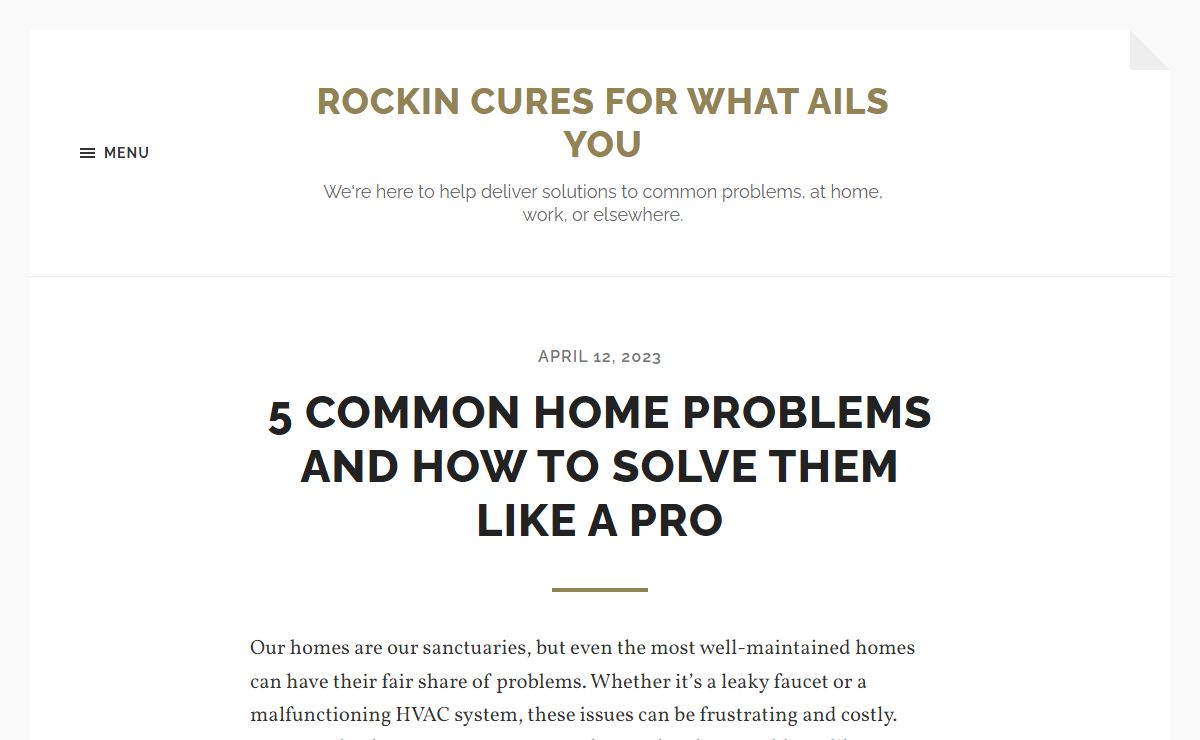 Rockin Cures for What Ails You – We're here to help deliver solutions to common problems, at home, work, or elsewhere.