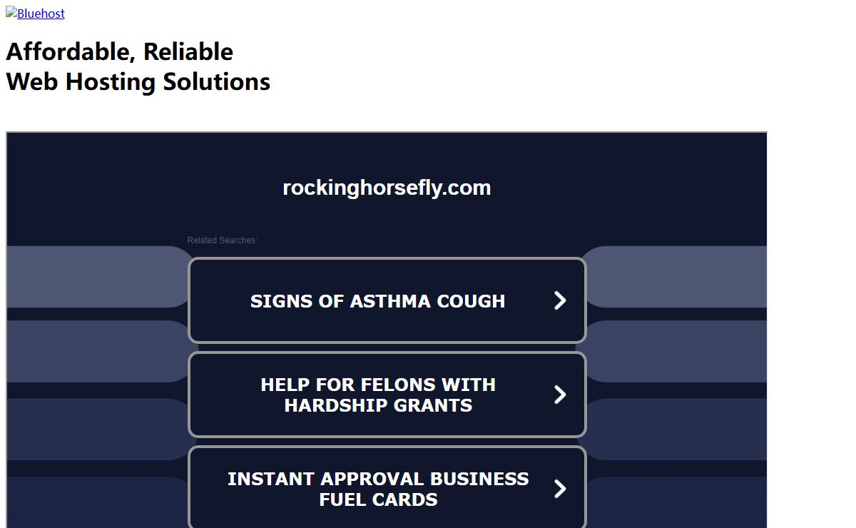 Welcome rockinghorsefly.com - BlueHost.com