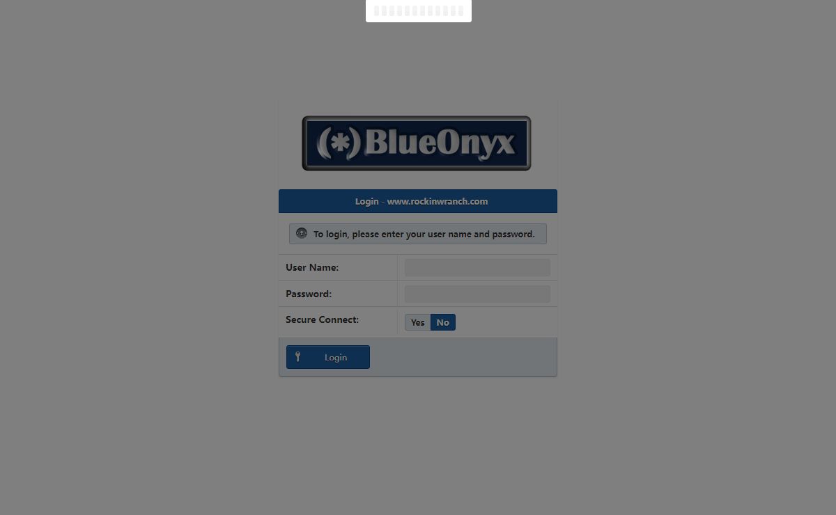 Login - BlueOnyx 5208R - www.rockinwranch.com