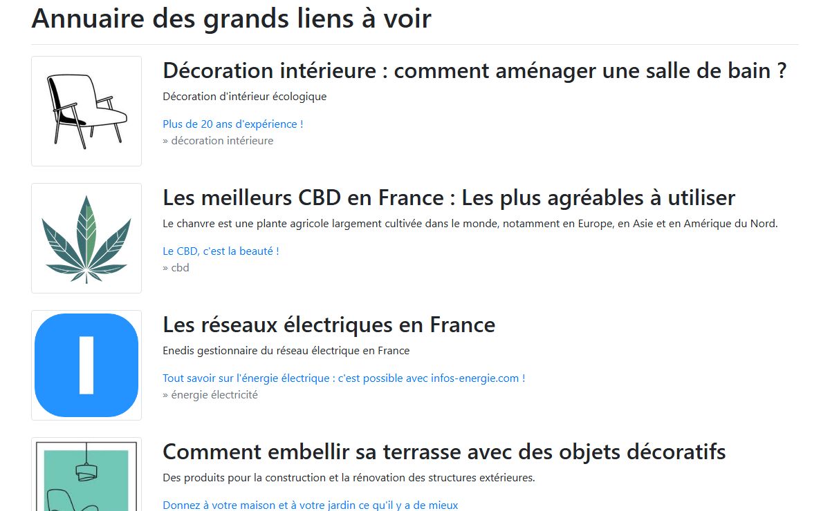 Annuaire des grands liens à voir