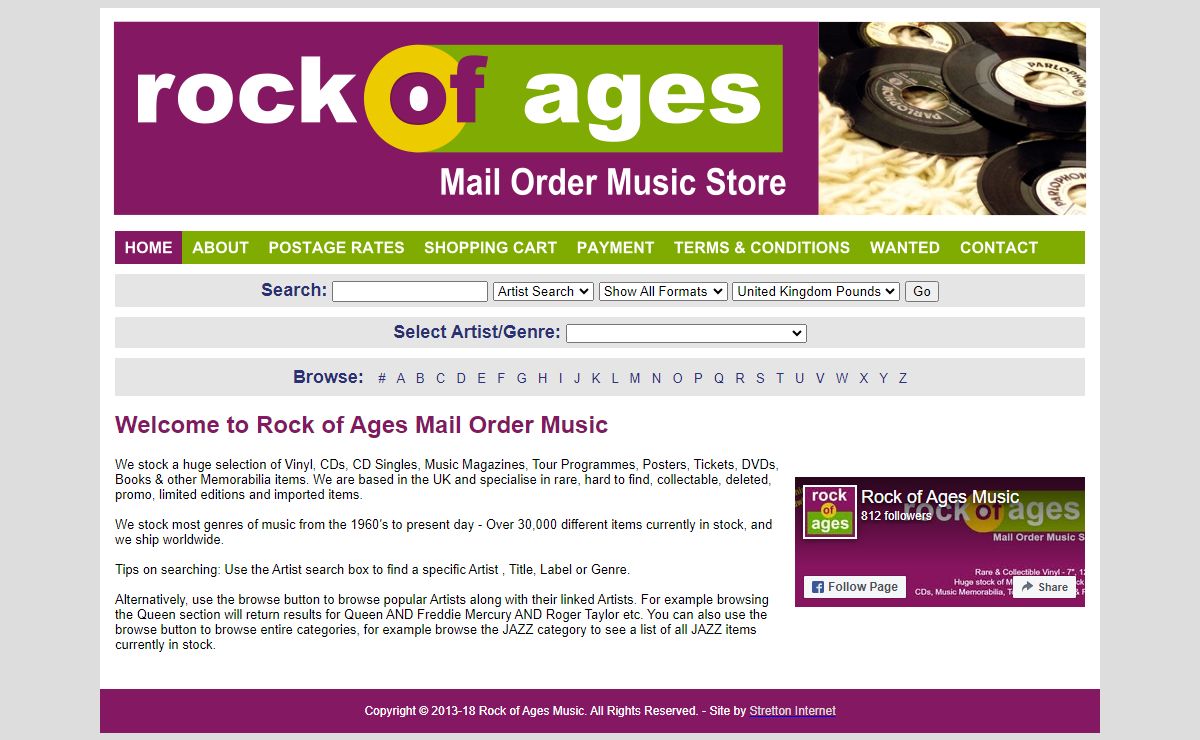 Rock of Ages - Mail Order Music Store