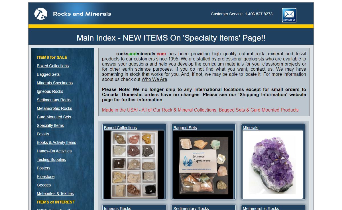 Rock, Mineral & Fossil Collections
