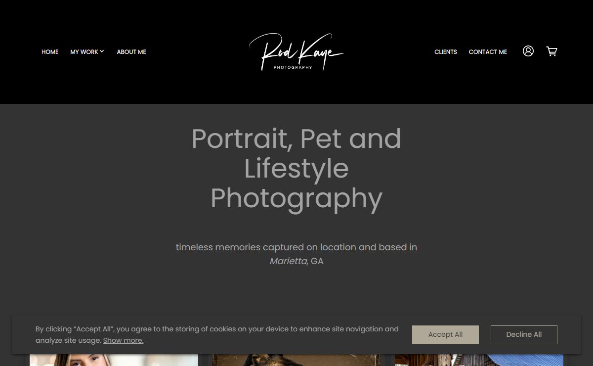 Rod Kaye Photography portfolio website