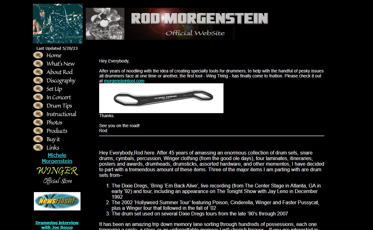 Rod Morgenstein.com > The Official Webstie