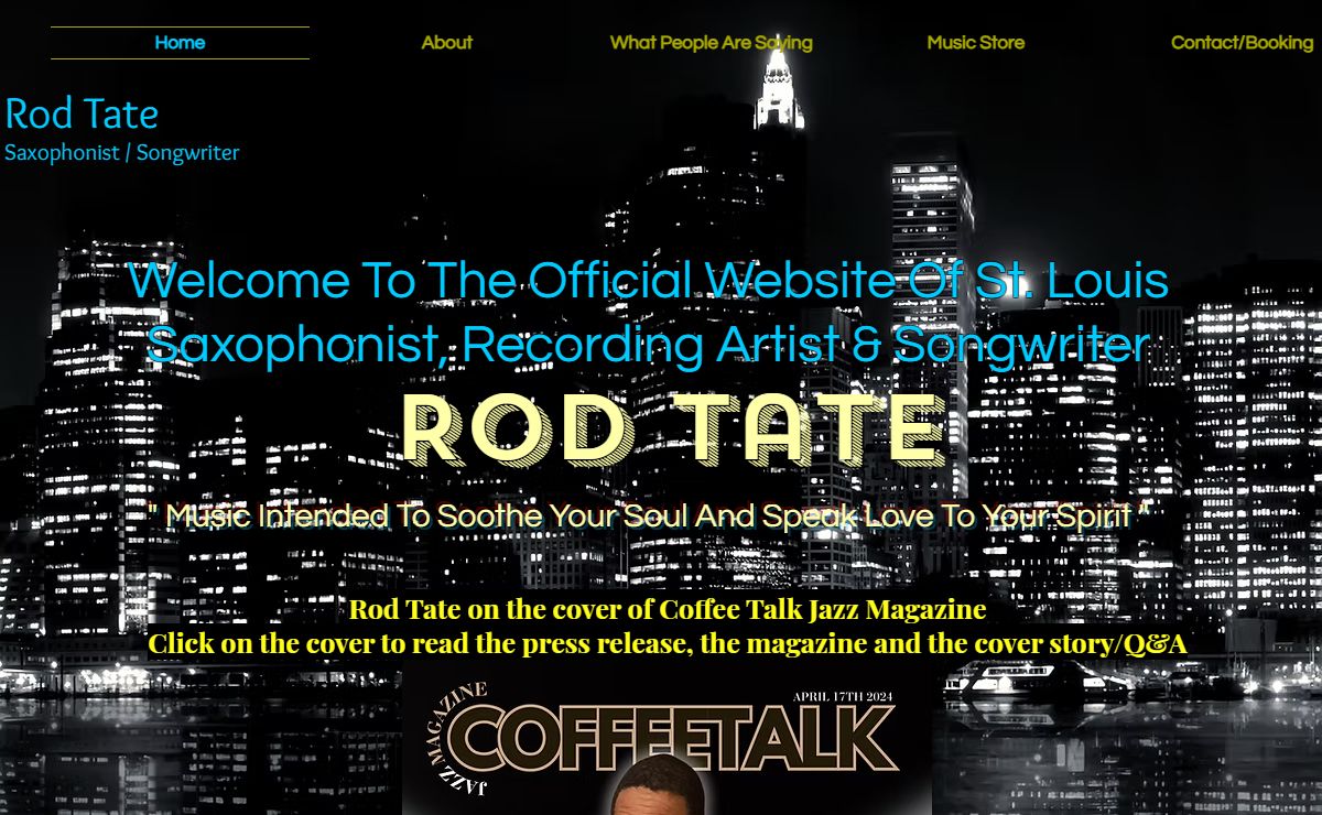 Welcome To The Official Website Of St. Louis Saxophonist Rod Tate