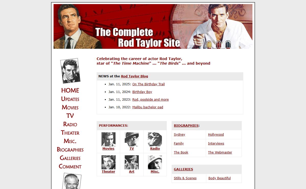 The Complete Rod Taylor Site: Home Page