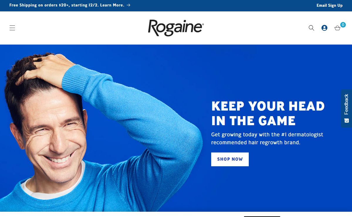 ROGAINE® Minoxidil Hair Regrowth Treatment for Thinning Hair | ROGAINE