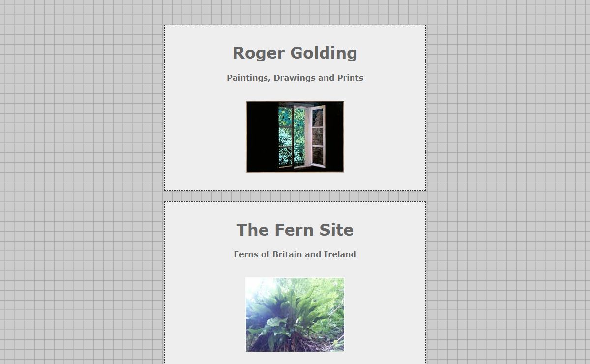 Roger Golding - Home Page. Art - Paintings, Drawings and Prints. The Fern Site - Ferns of Britain and Ireland.