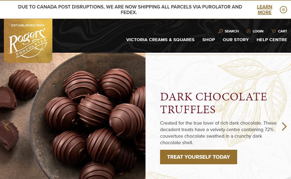 Rogers' Chocolates | Gourmet Canadian Chocolate Store