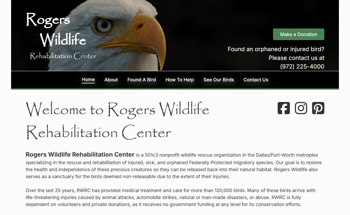 Home | Rogers Wildlife Rehabilitation Center
