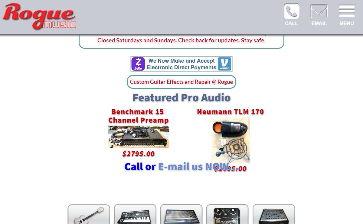 Rogue Music Store - We buy and sell used musical equipment - New stuff too!