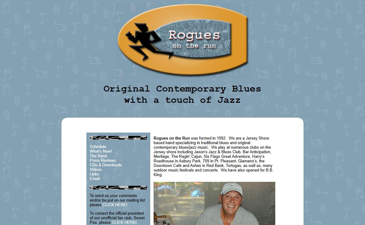 Rogues On The Run HomePage - Contemporary Blues with a touch of Jazz