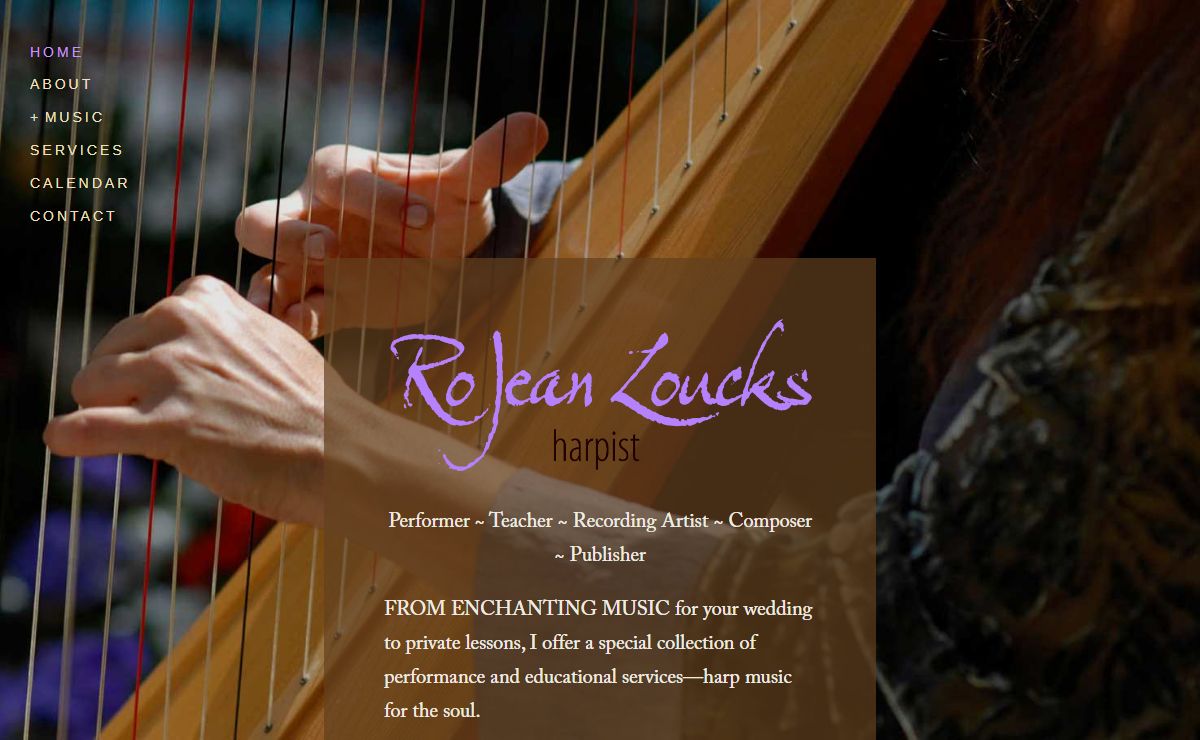 RoJean Loucks, harpist