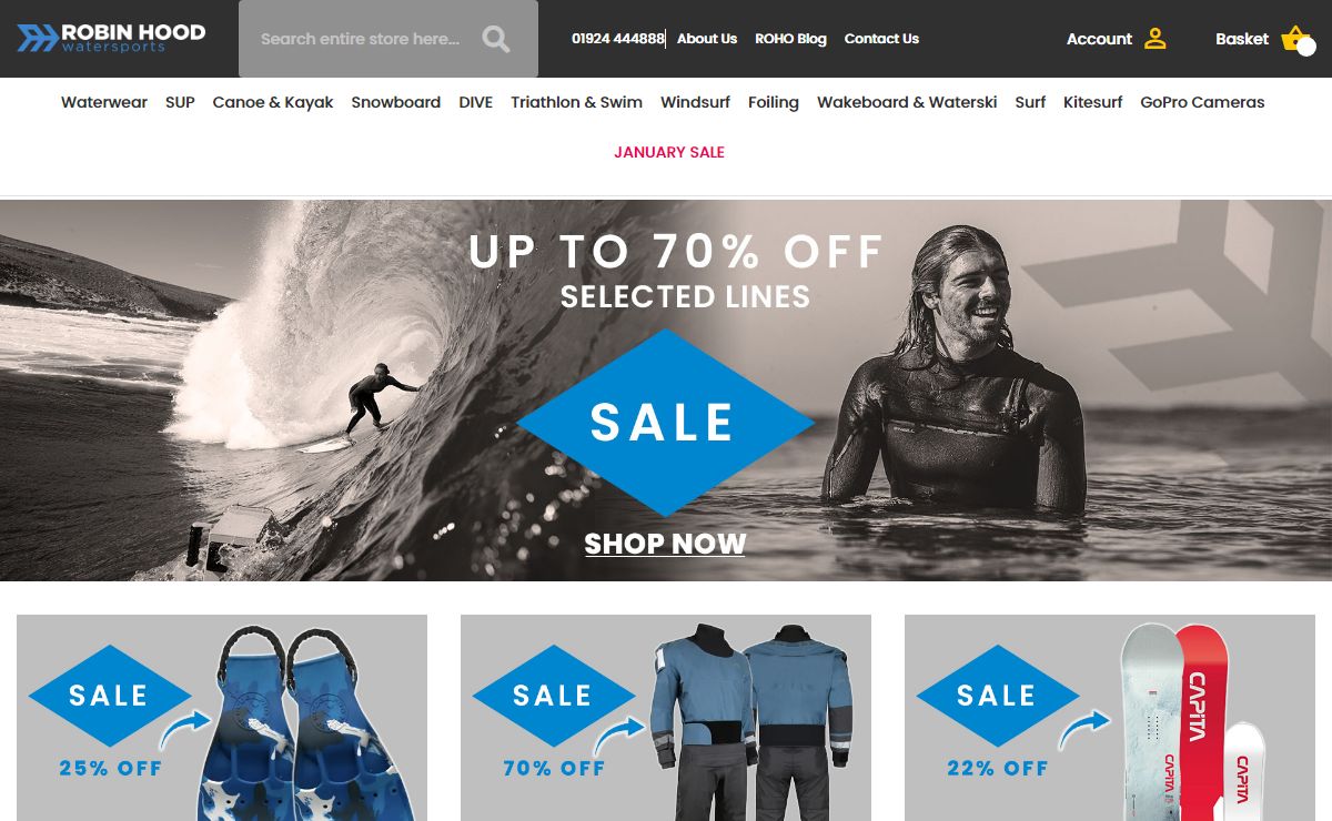 Specialist Watersports Equipment | Robin Hood Watersports