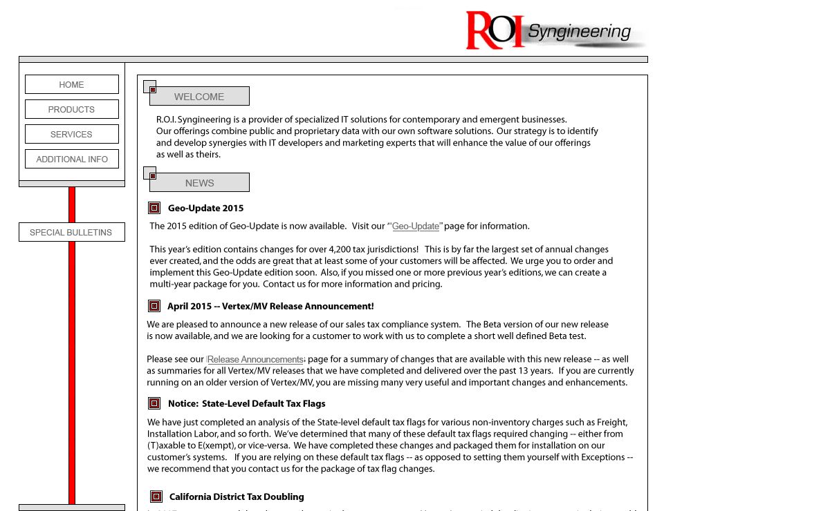 Welcome to ROI Syngineering