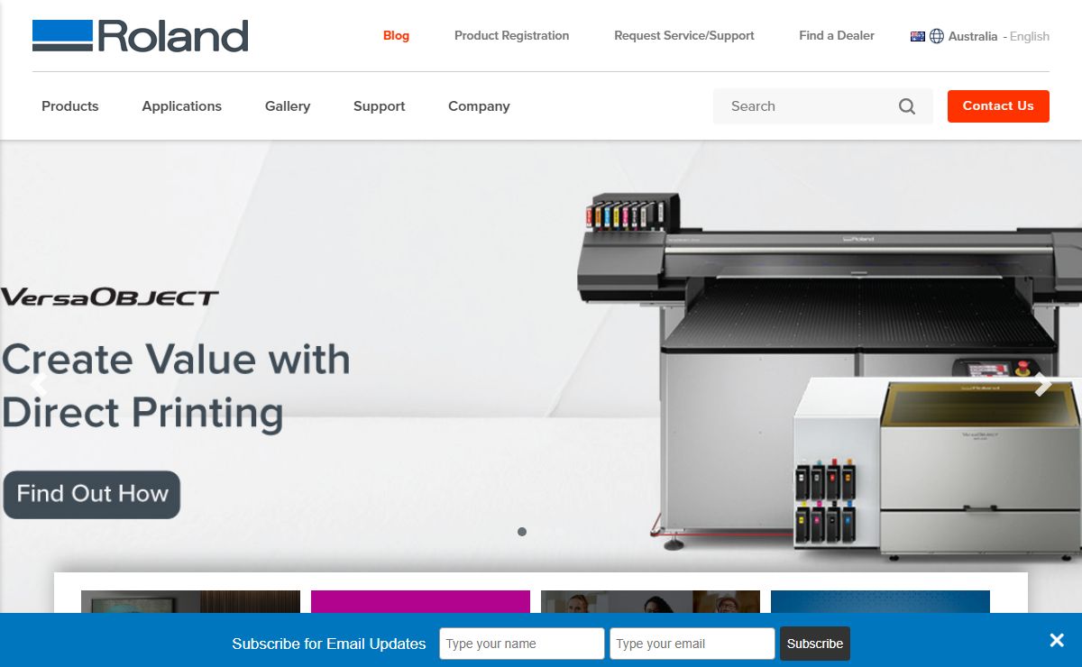 Inkjet printers, engravers, milling machines and more | Roland DG Australia