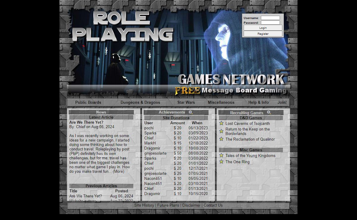 Roleplaying Games Network - Free Message Board Gaming