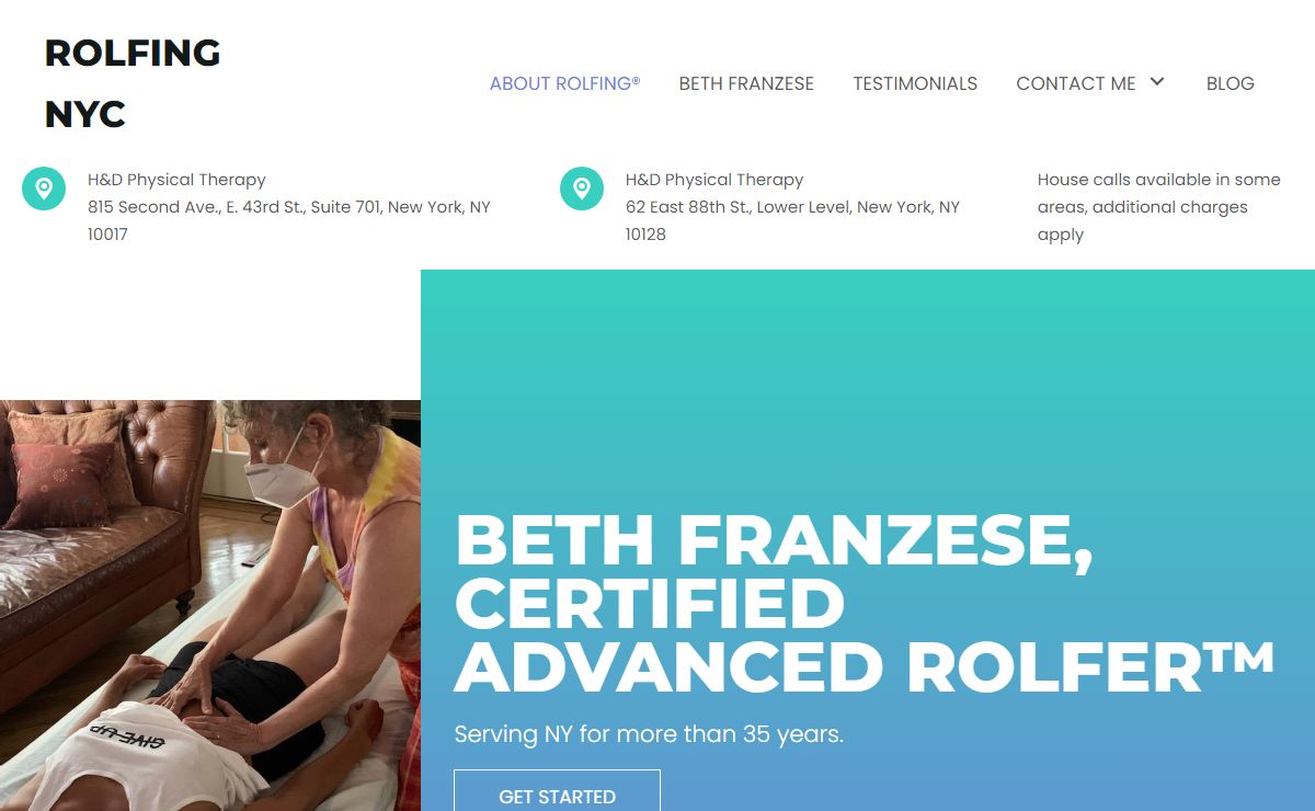 Beth Franzese, Certified Advanced Rolfer, Rolfing NYC