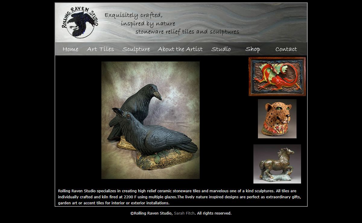 Rolling Raven Studio Ceramic Art Tiles