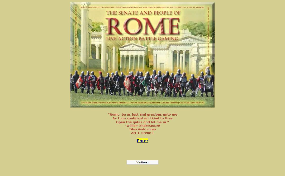 The Senate and People of Rome; Romans in Medieval Combat: SCA & Dagorhir