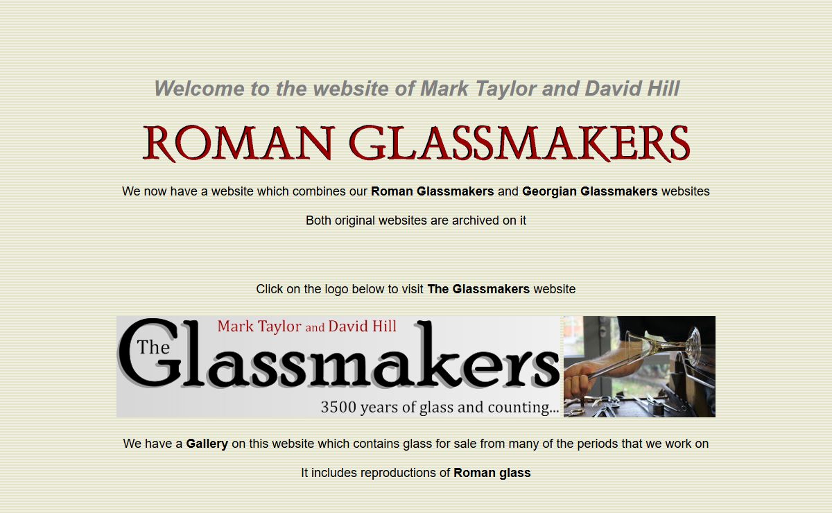 Roman Glassmakers Home Page