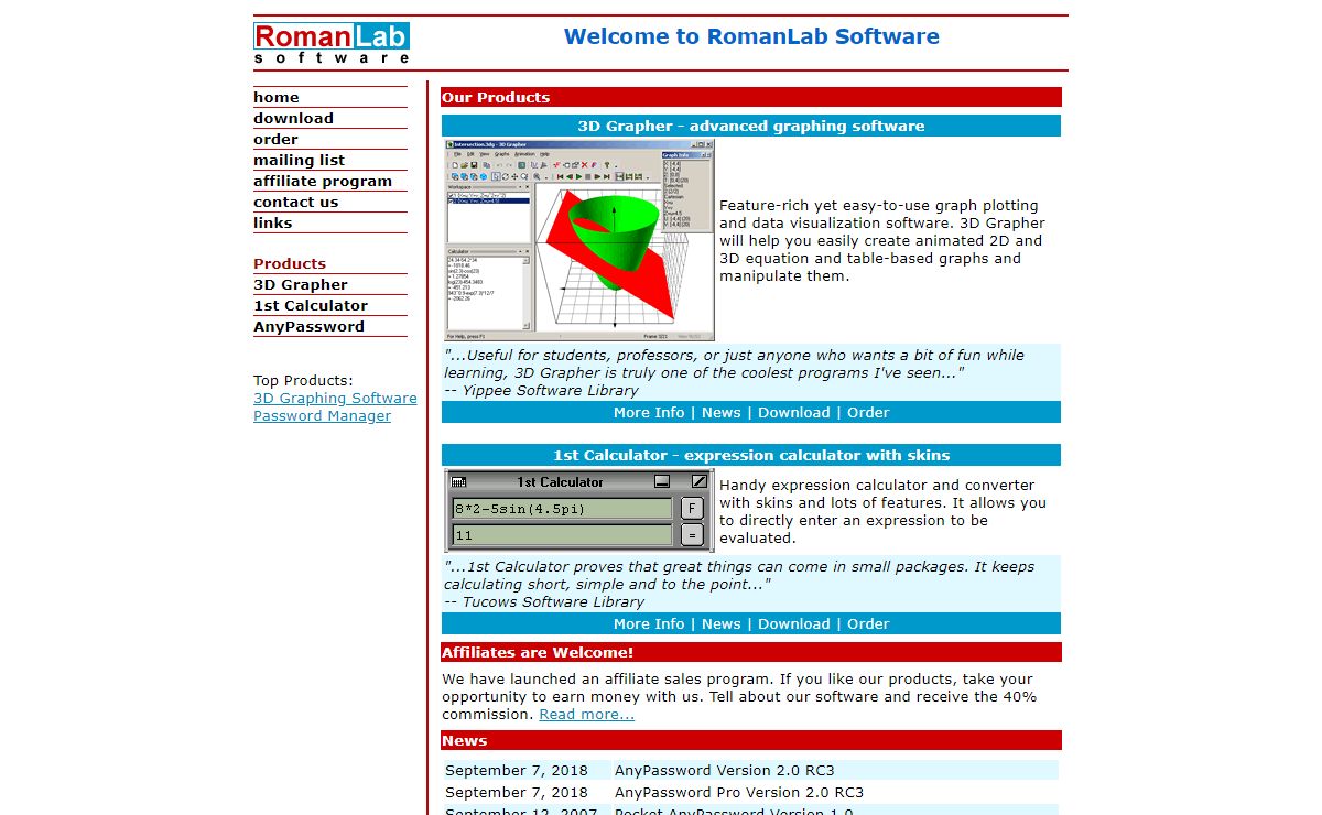 Expression calculator, 3D graph plotting software