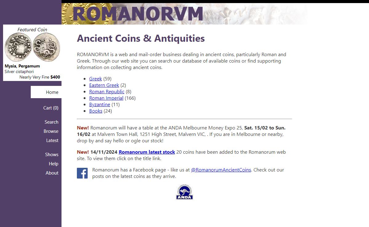 Romanorum - Ancient Coins & Antiquities