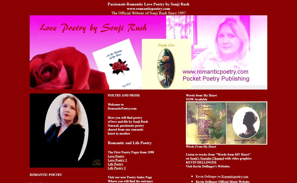 Love Poems by Sonji Rush. www.romanticpoetry.com - The Official Website of Sonji Rush.