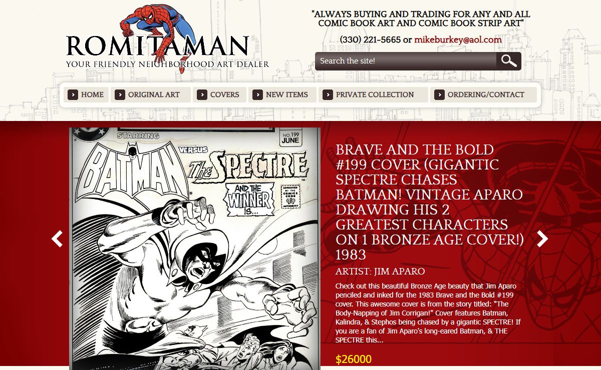 Original Comic Book Art For Sale at Romitaman.com