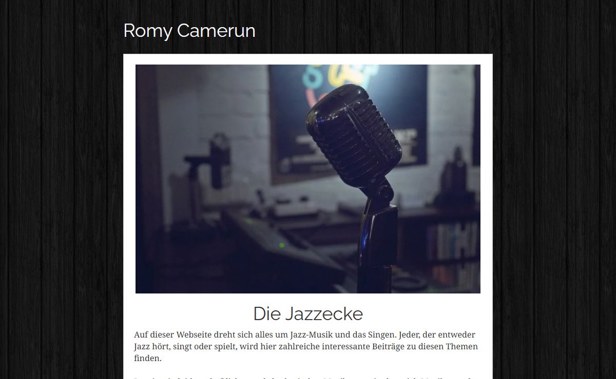 Jazz-Musik und das Singen - Romy-camerun.de