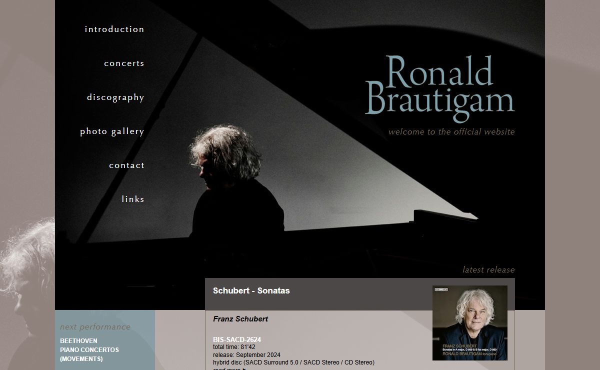 Ronald Brautigam - Fortepiano and Piano - Official website.