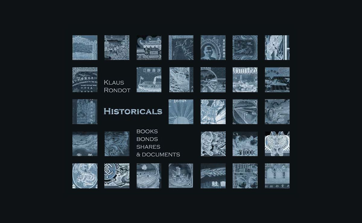Klaus Rondot - Historical books, bonds, shares & documents