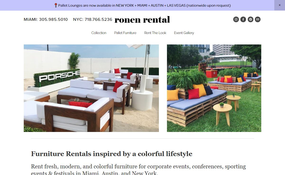 Ronen Rental | Furniture Rentals for Events | New York, Austin & MiamiRonen Rental