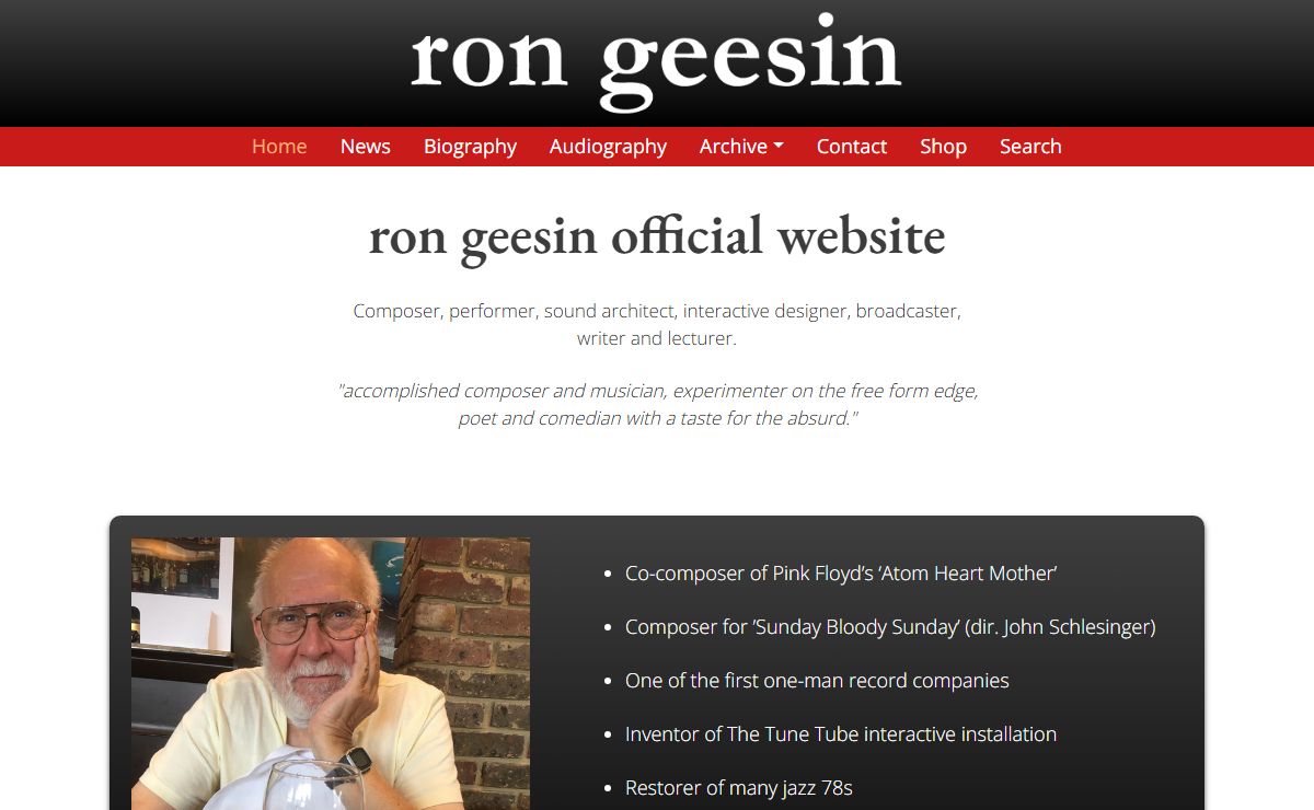 Ron Geesin - Home