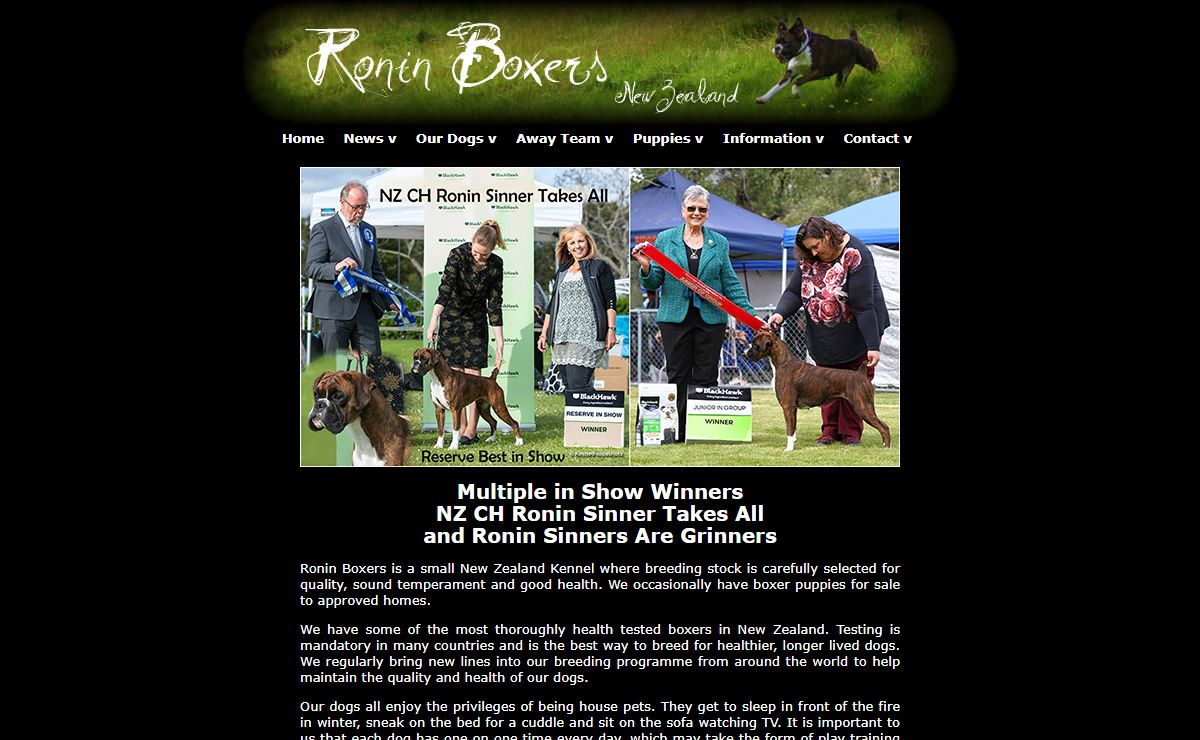 Ronin Boxers - Home Page