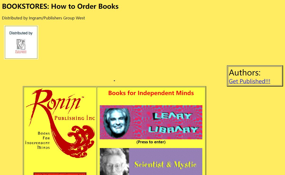 Ronin Books for Independent Minds