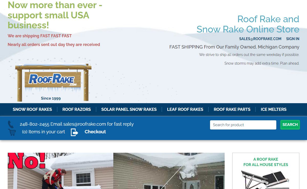 Roof Rake and Snow Rake On-Line Store