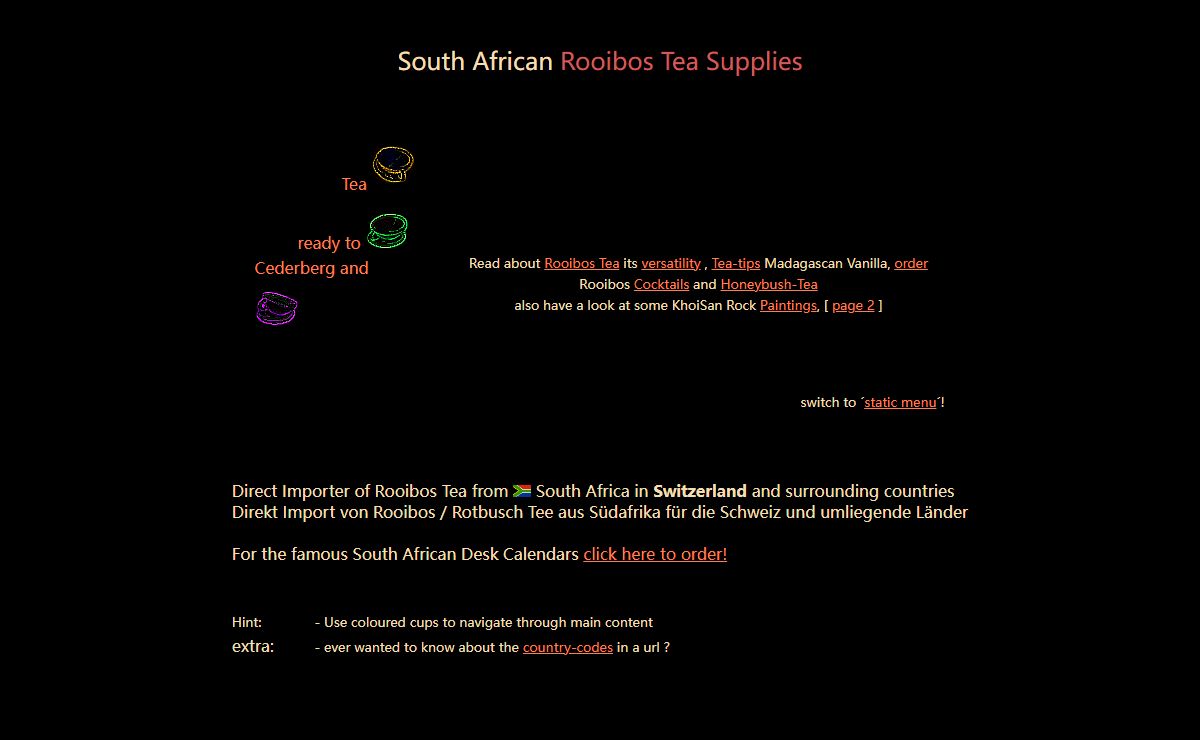 Rooibos Tea from the KhoiSan Tea farm - Rotbusch Tee aus Südafrika