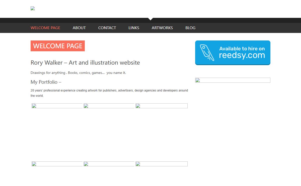 Welcome page - Rory Walker illustration