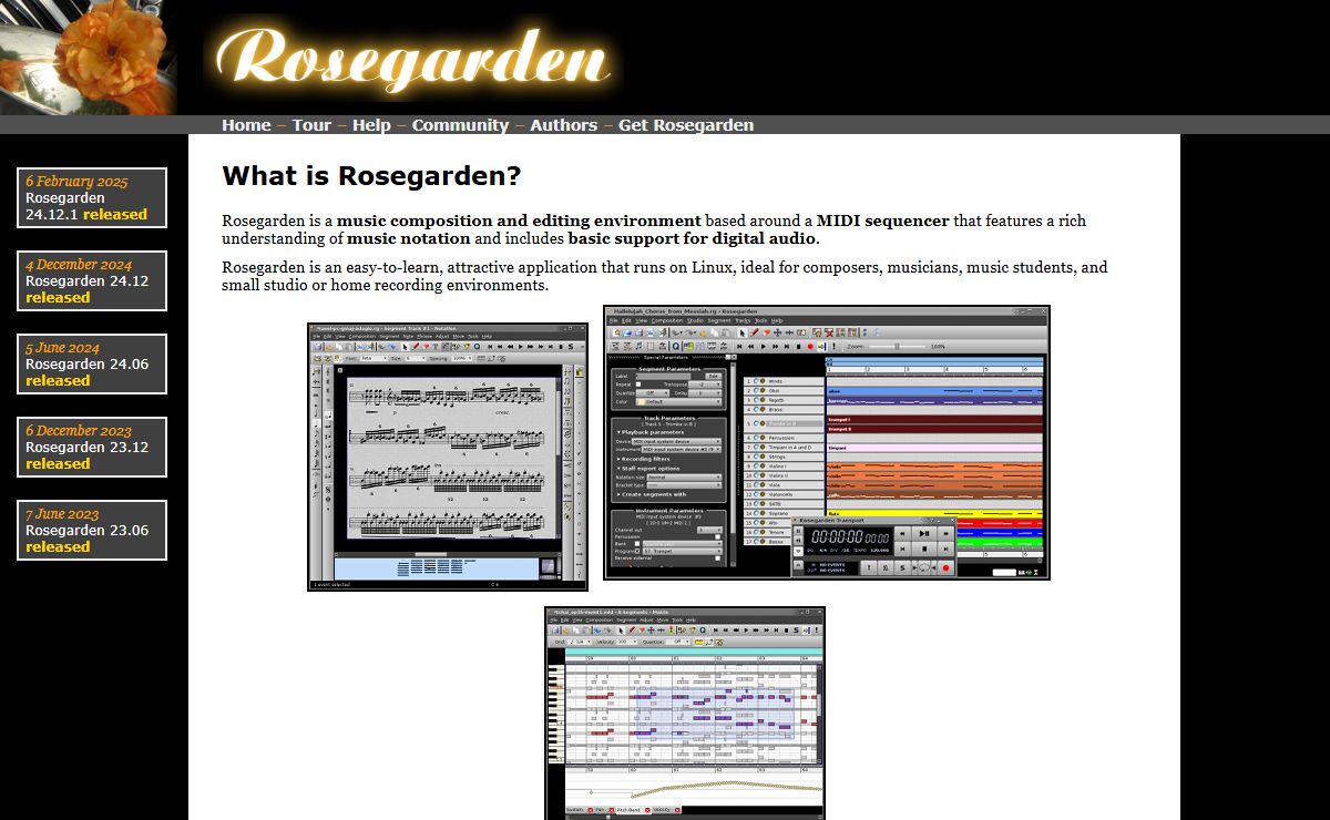 Rosegarden: music software for Linux