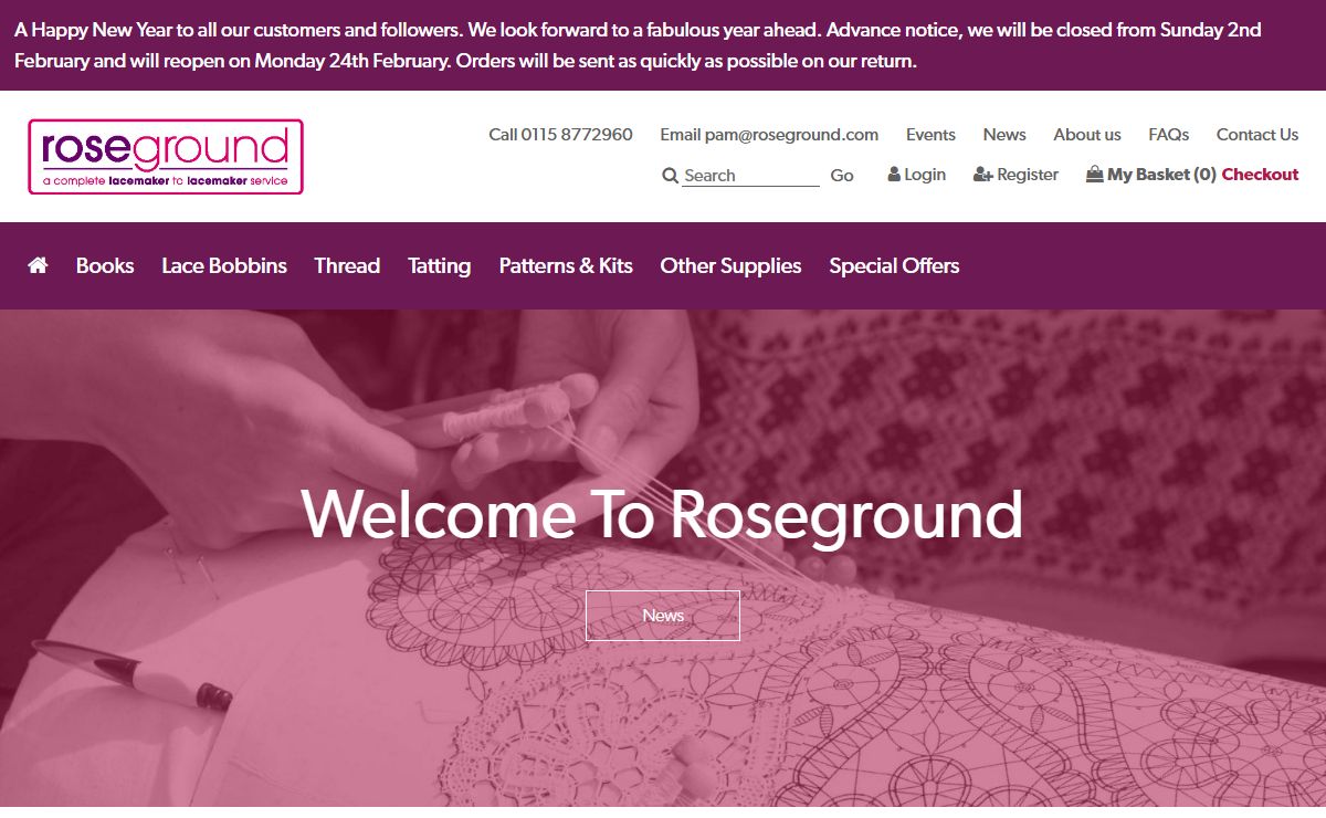 Roseground - Lacemaking & Tatting Supplies
