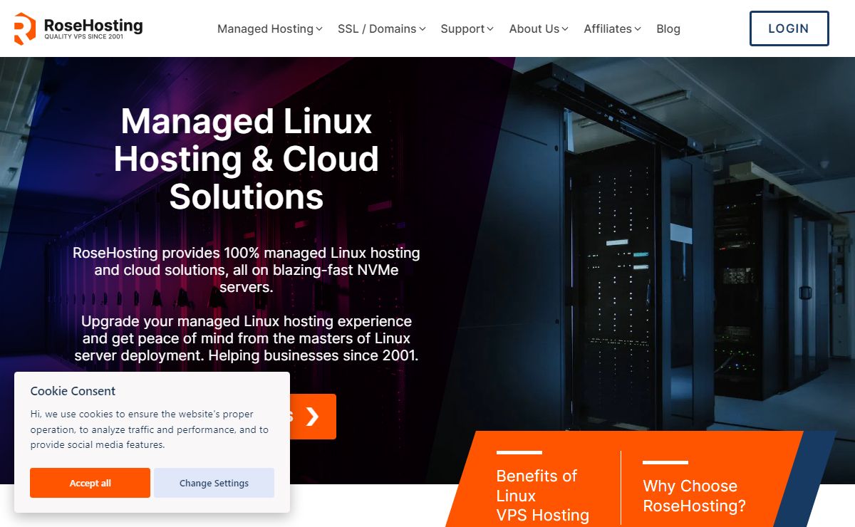 Managed Linux Hosting & Cloud Solutions | RoseHosting