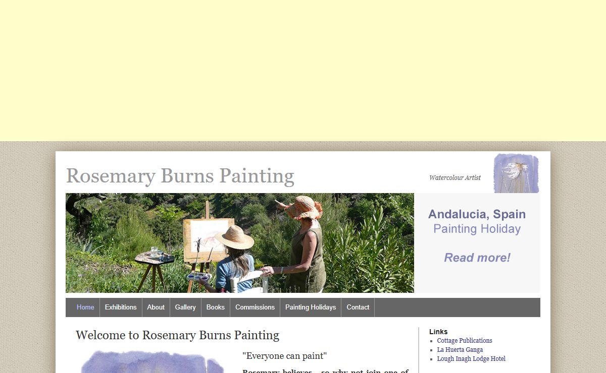 Rosemary Burns Painting, Watercolour Artist